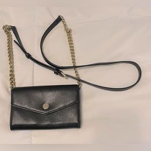 Michael Kors black crossbody clutch purse